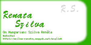 renata szilva business card